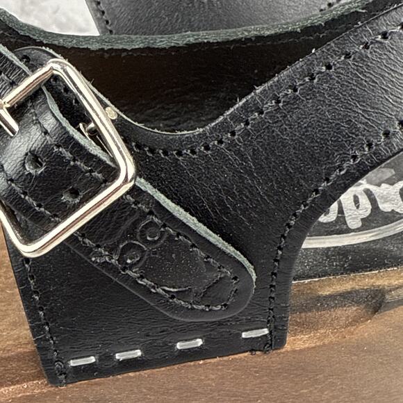 Sandgren Sweden Saragasso Classic Clog Size 39 US 8 Black Leather Slingback - Picture 4 of 10